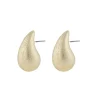 Yenni Matt Earring Plain Gold Onesize