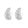 Yenni Twist Small Earrings Plain Silver Onesize